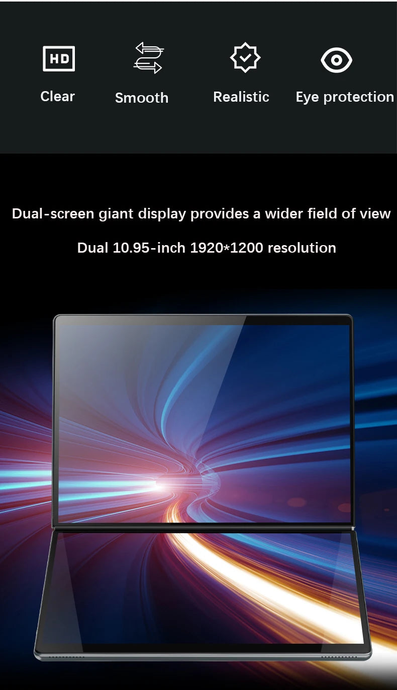 YSJMNPC Dual Screen Laptop 10.9+10.95 Inch Touch Screen