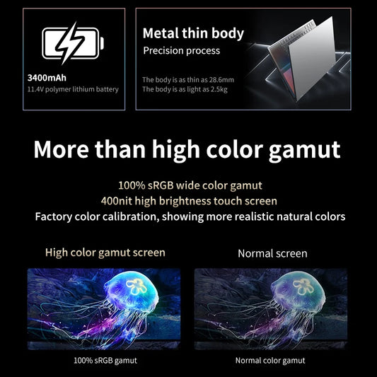 AKPAD Dual Screen 16" (14" Touch Screen) Notebook